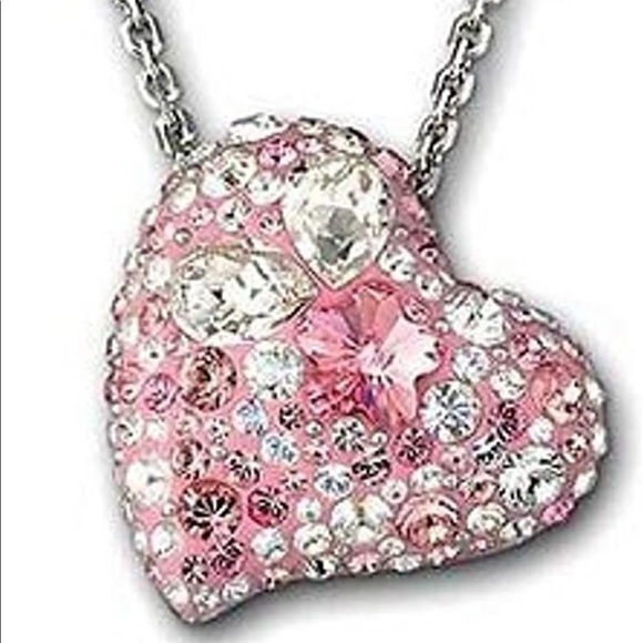 Swarovski Alana Pink Crystal Heart Necklace